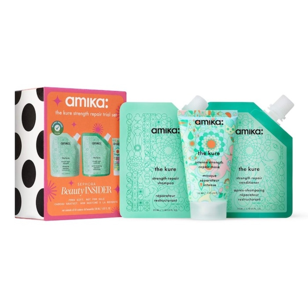 Sephora Beauty‎ Insider 3-Piece Amika The Kure Strength Repair Set, New in Box